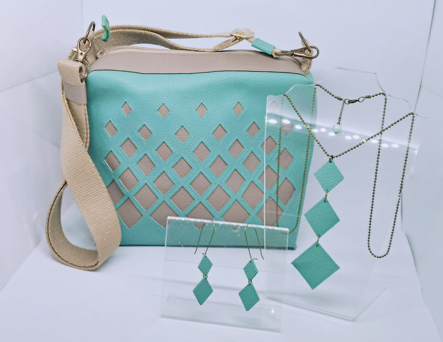 Sac Ajouré Turquoise