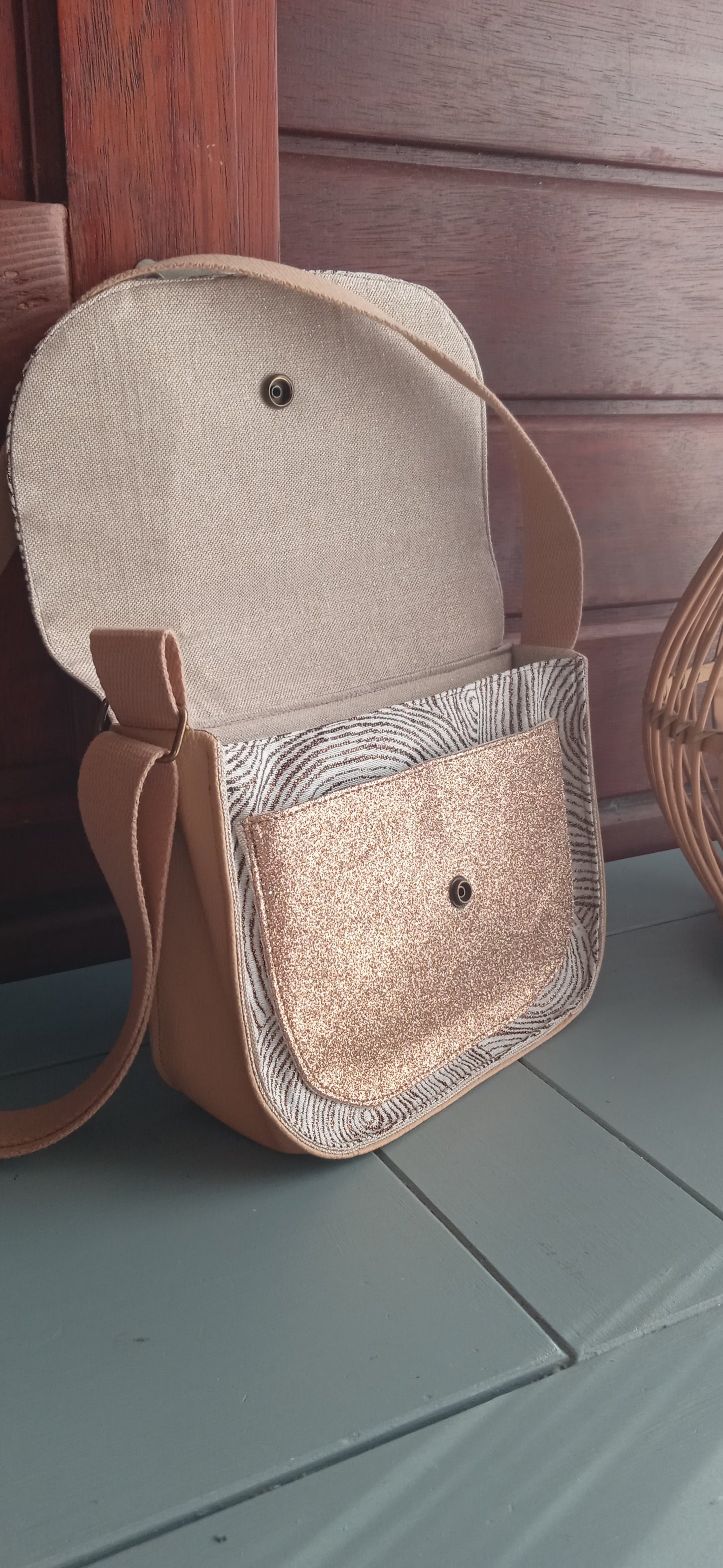 Sac Besace écru