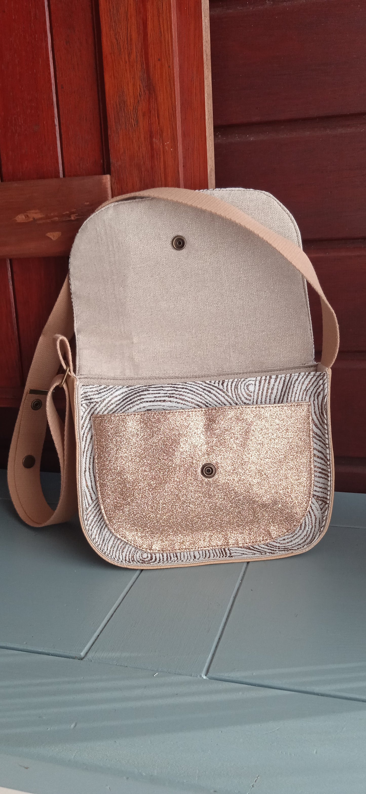 Sac Besace écru