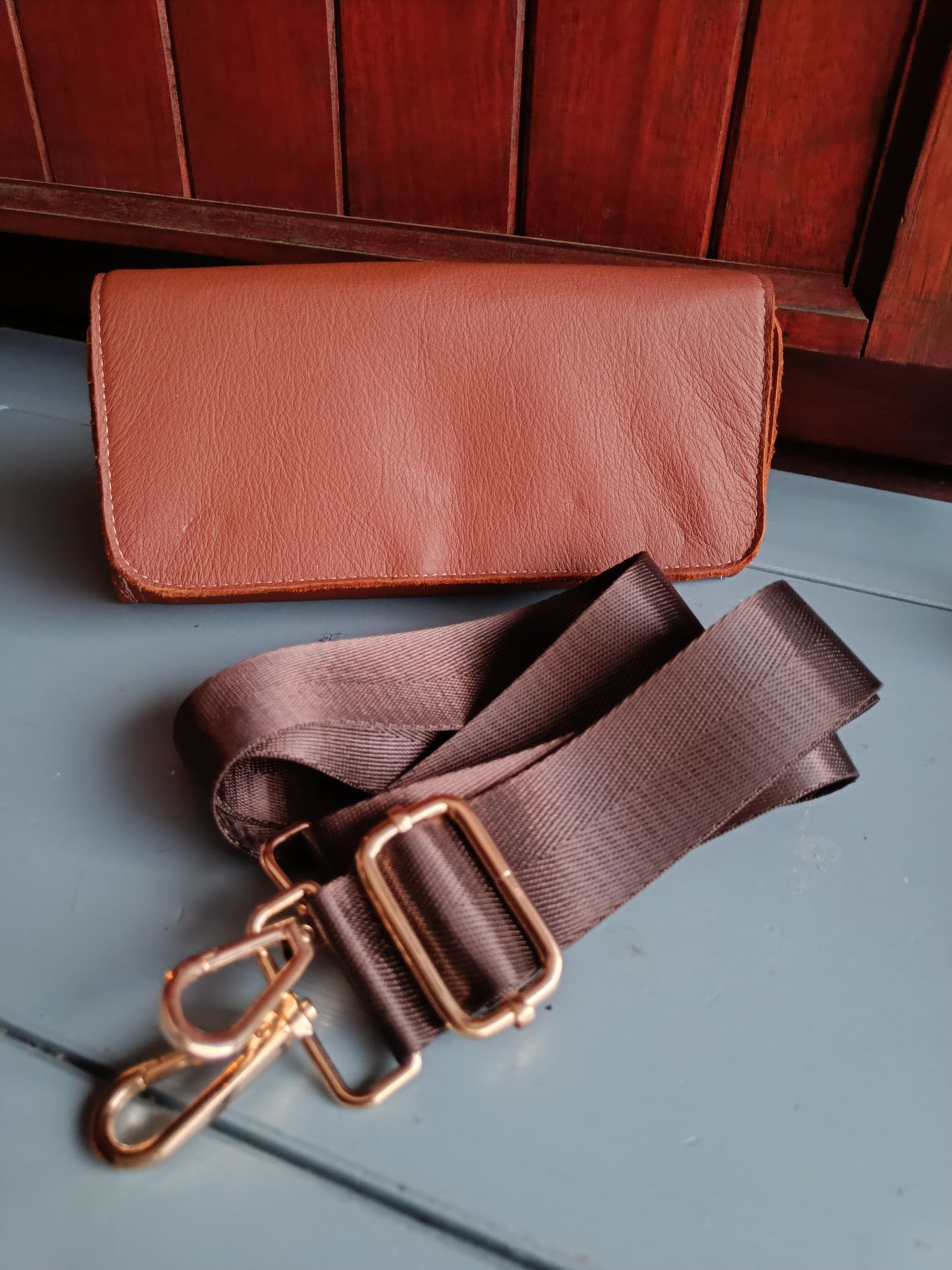 Portefeuille Compagnon cuir Camel