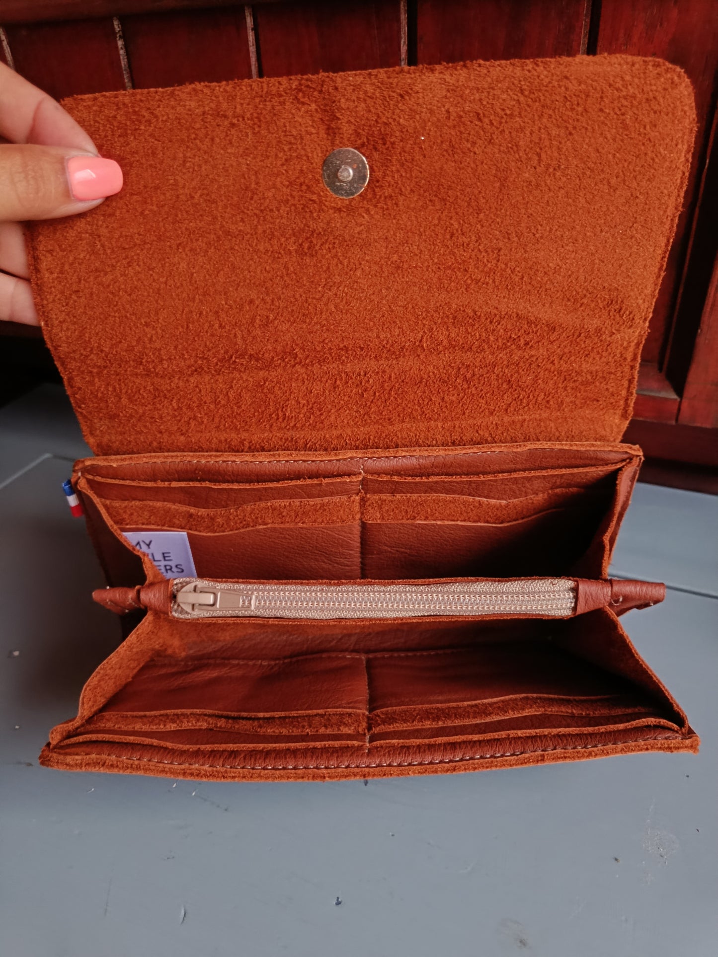 Portefeuille Compagnon cuir Camel