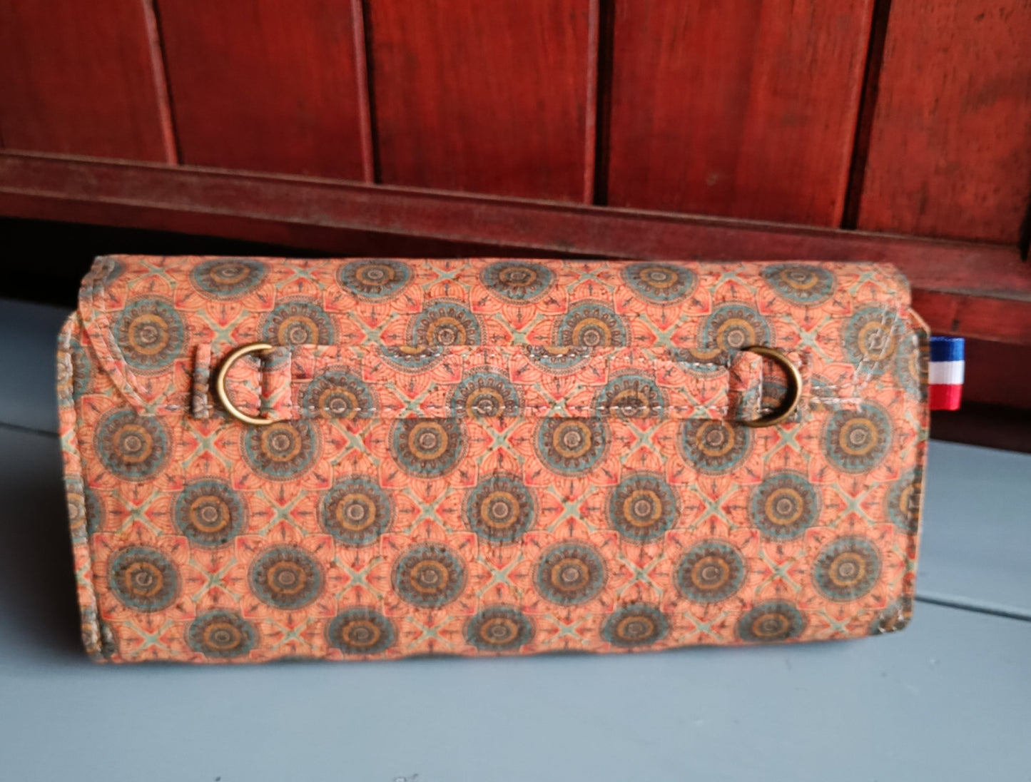 Portefeuille Compagnon motif orangé