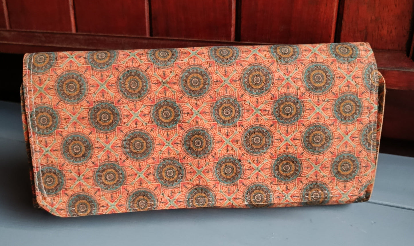 Portefeuille Compagnon motif orangé