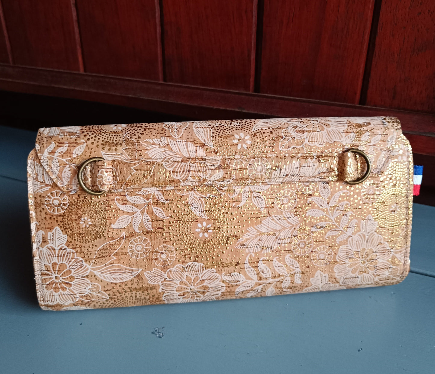 Portefeuille Compagnon blanc doré