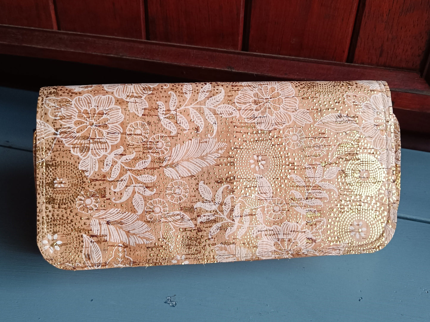 Portefeuille Compagnon blanc doré
