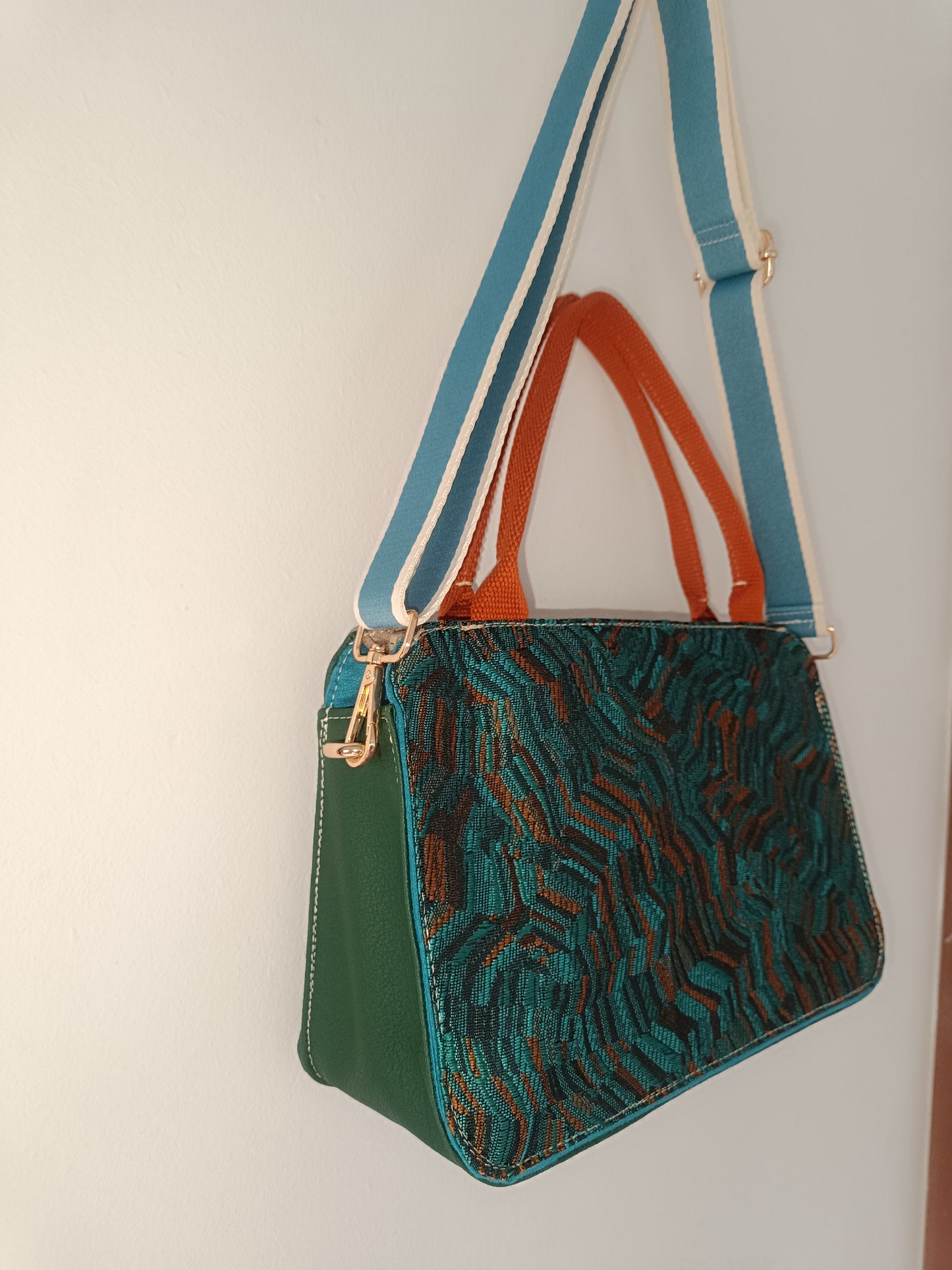 Sac à main vert/marron