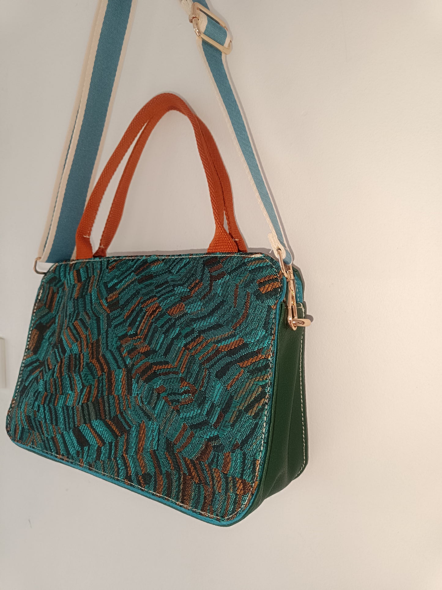 Sac à main vert/marron