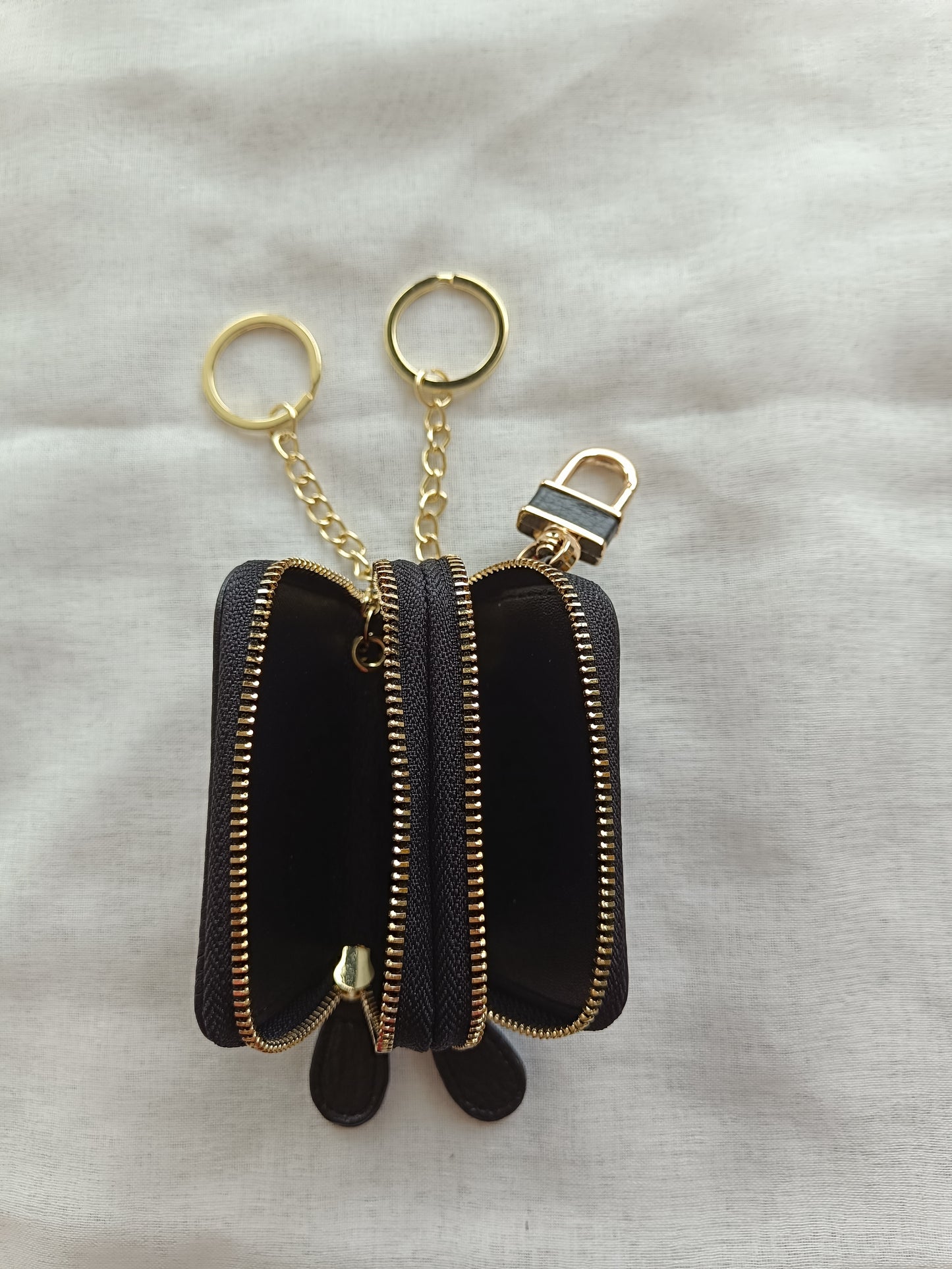 Etuis Clés de voiture/Maison Noir en Cuir véritable