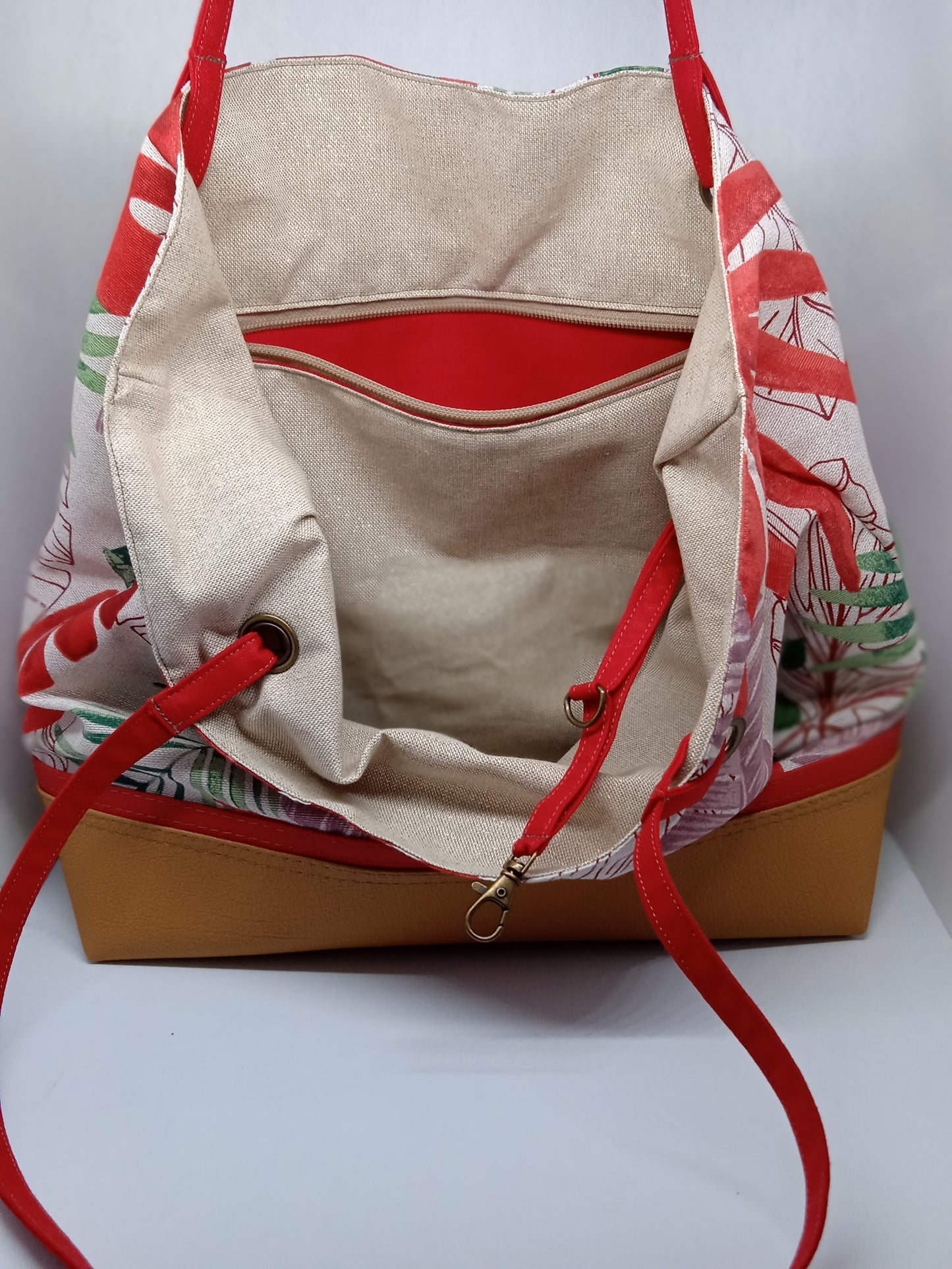 Sac cabas "fourre tout" rouge