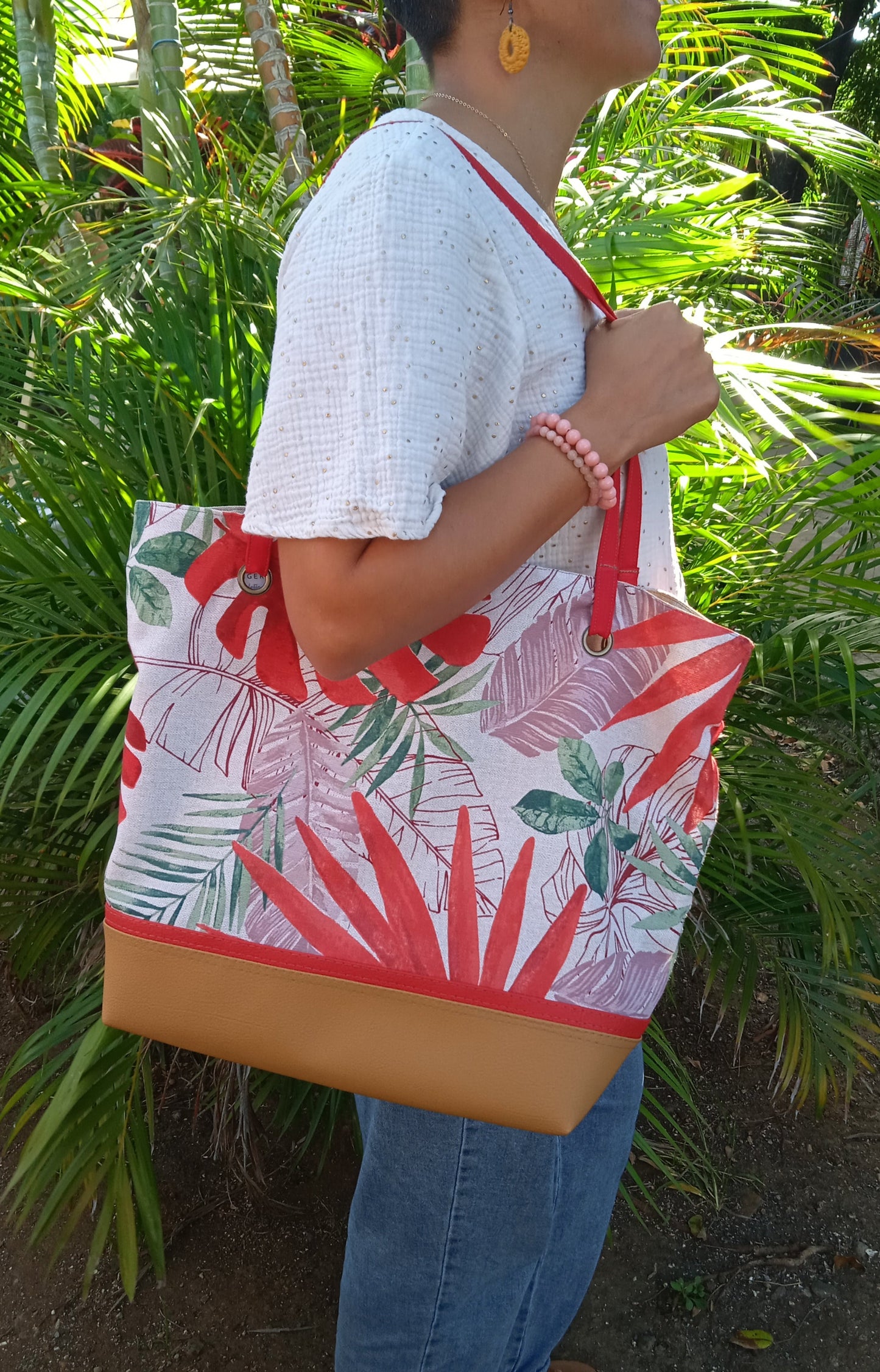 Sac cabas "fourre tout" rouge