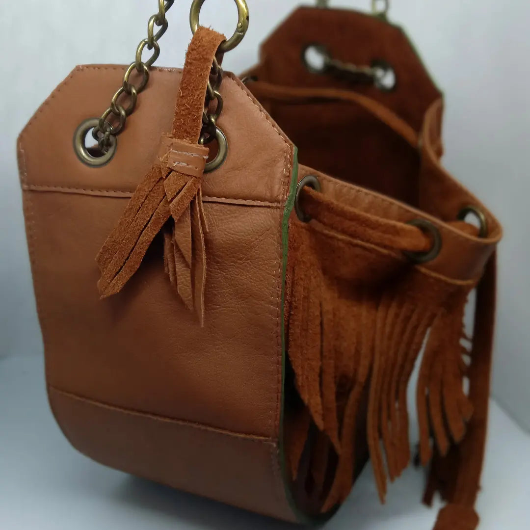Sac à main "2020" tout en cuir Camel
