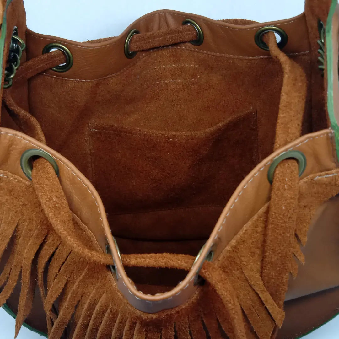 Sac à main "2020" tout en cuir Camel