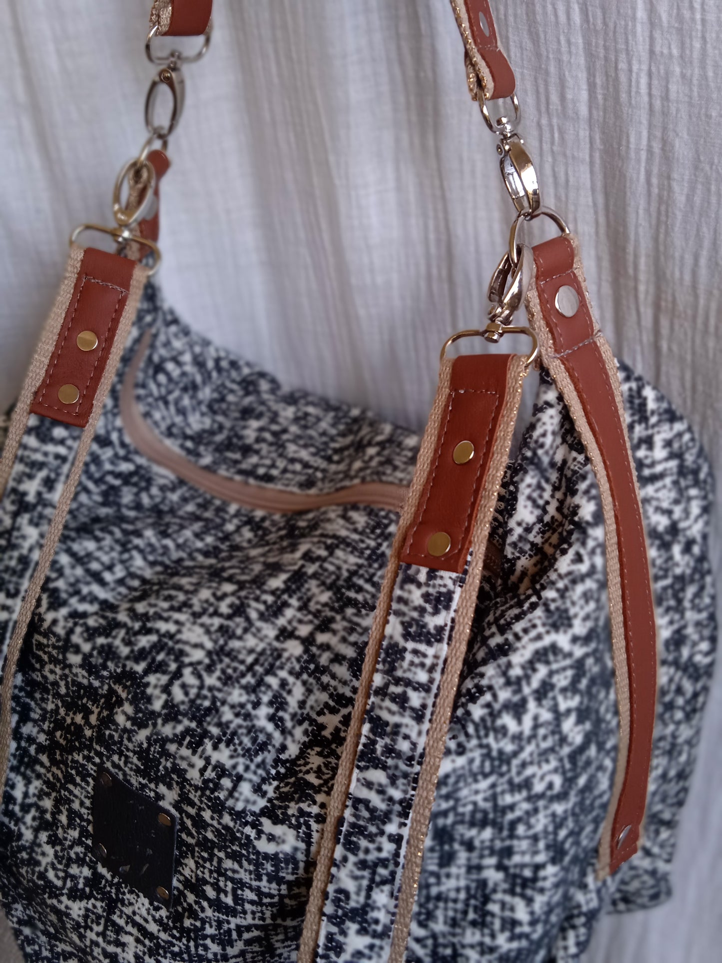 Sac Fourre-tout Noir et Blanc