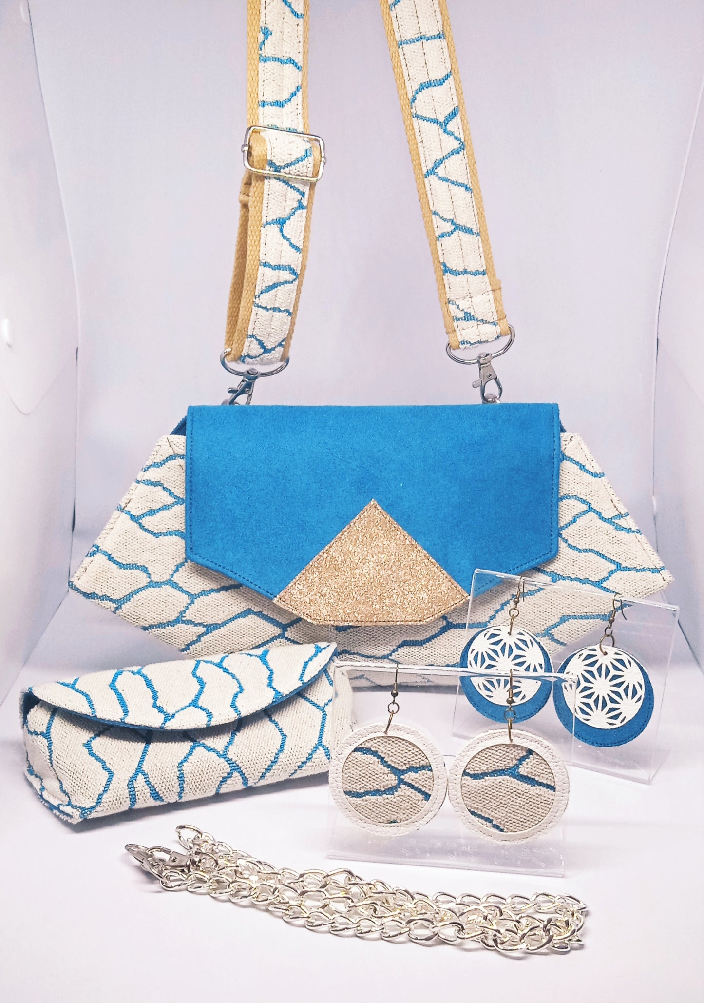 Sac à main style Messager bleu