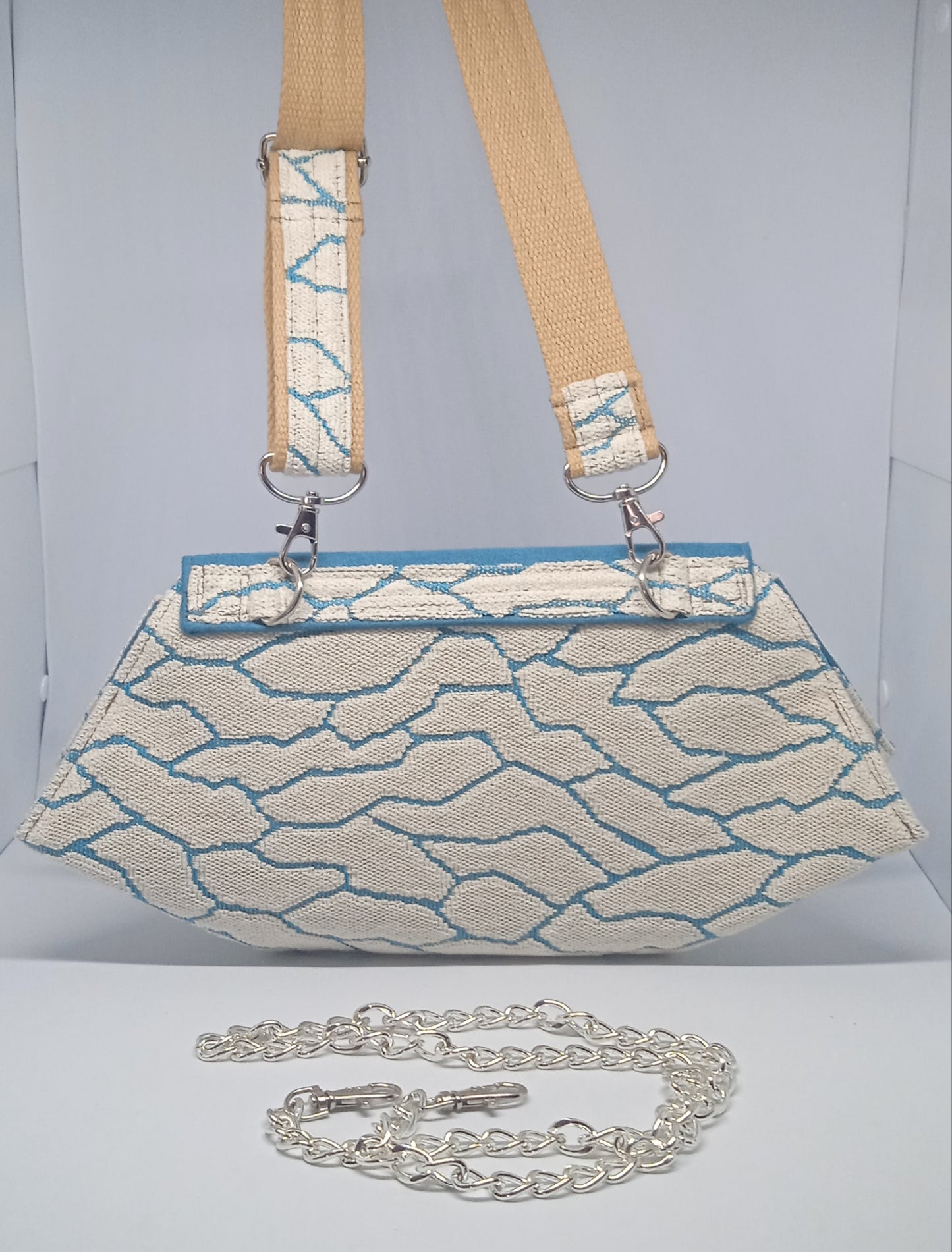 Sac à main style Messager bleu