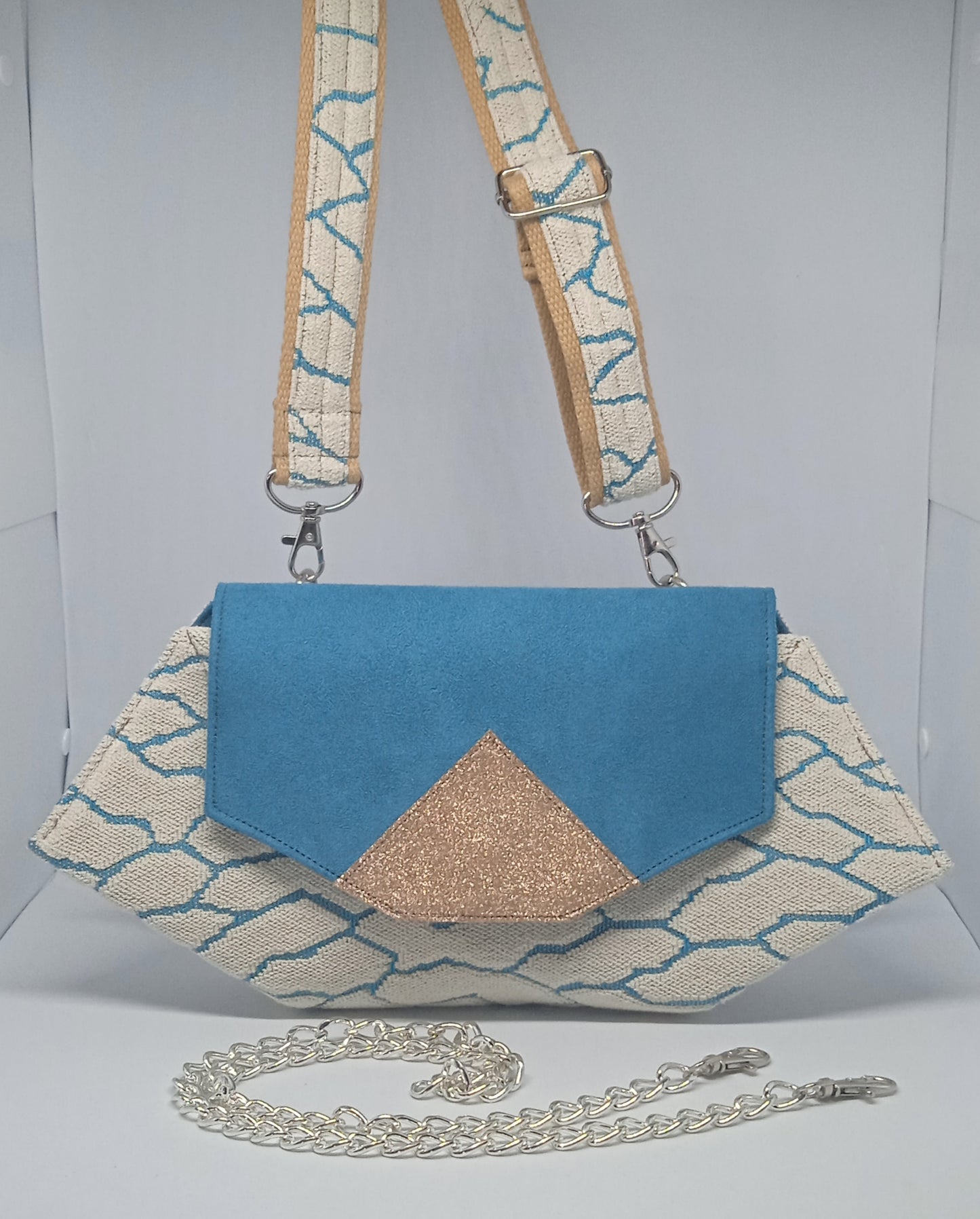 Sac à main style Messager bleu