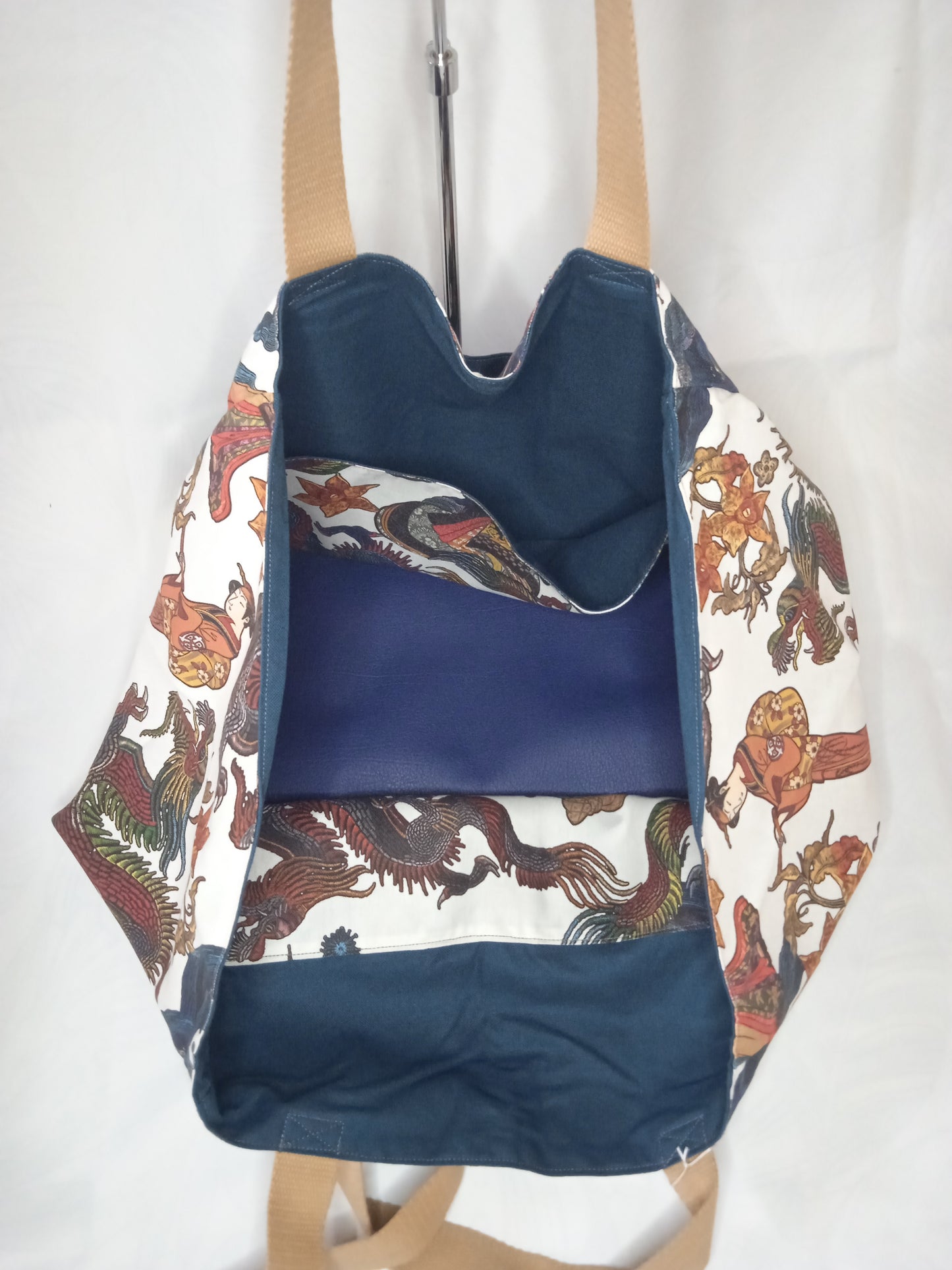 Sac de Plage Réversible Dragon bleu