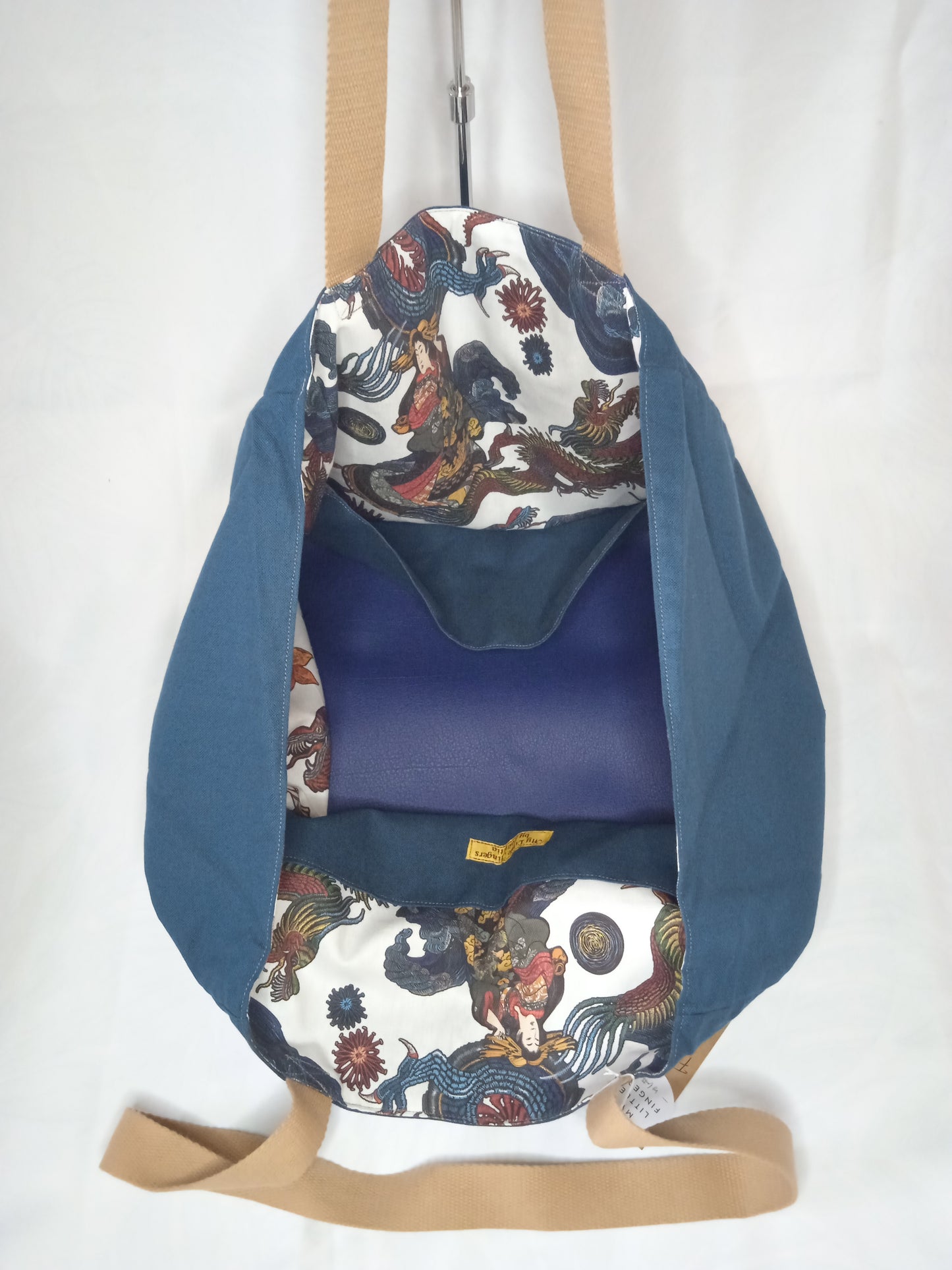 Sac de Plage Réversible Dragon bleu