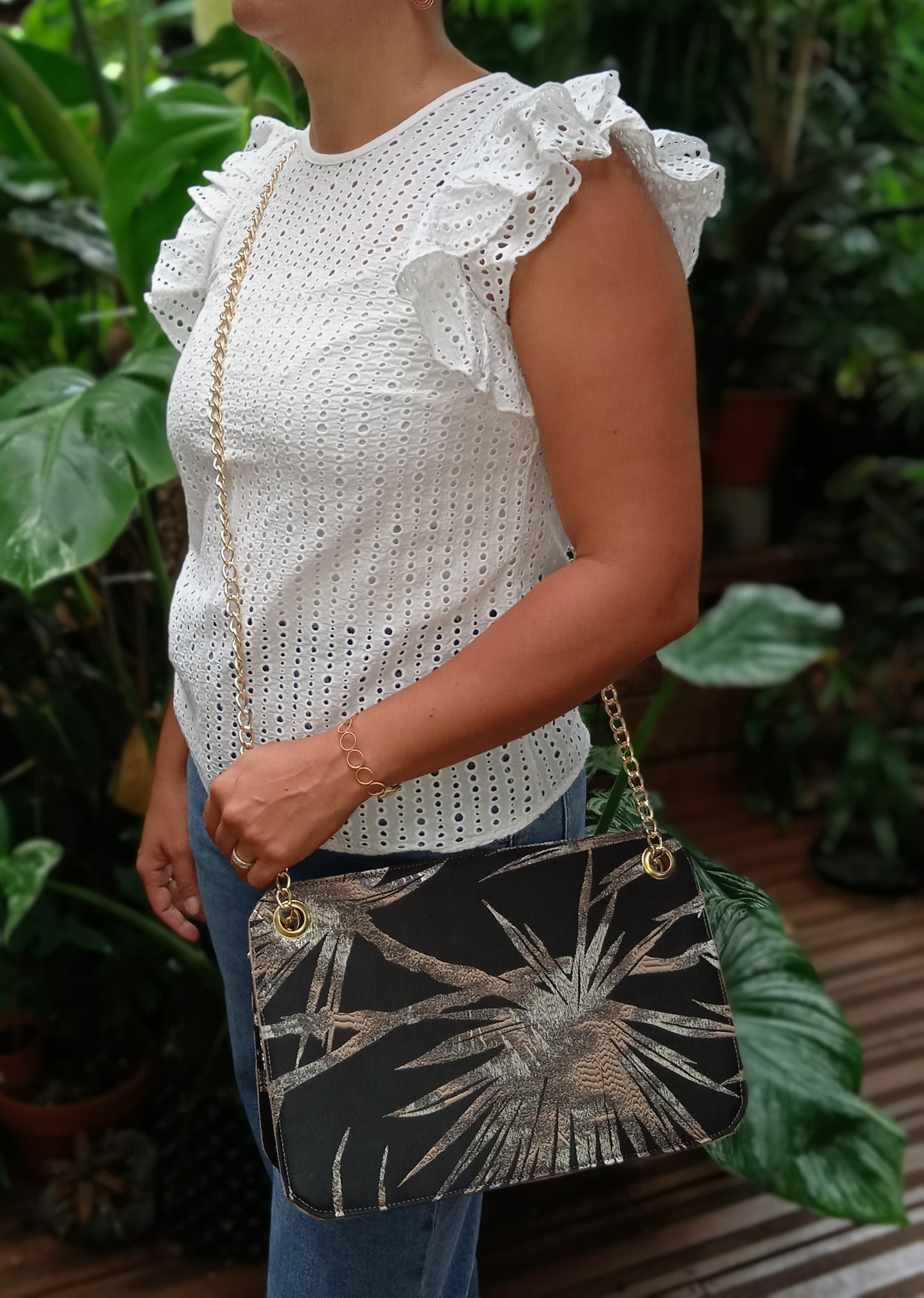 Sac à main "Chic & Class" Satiné Noir
