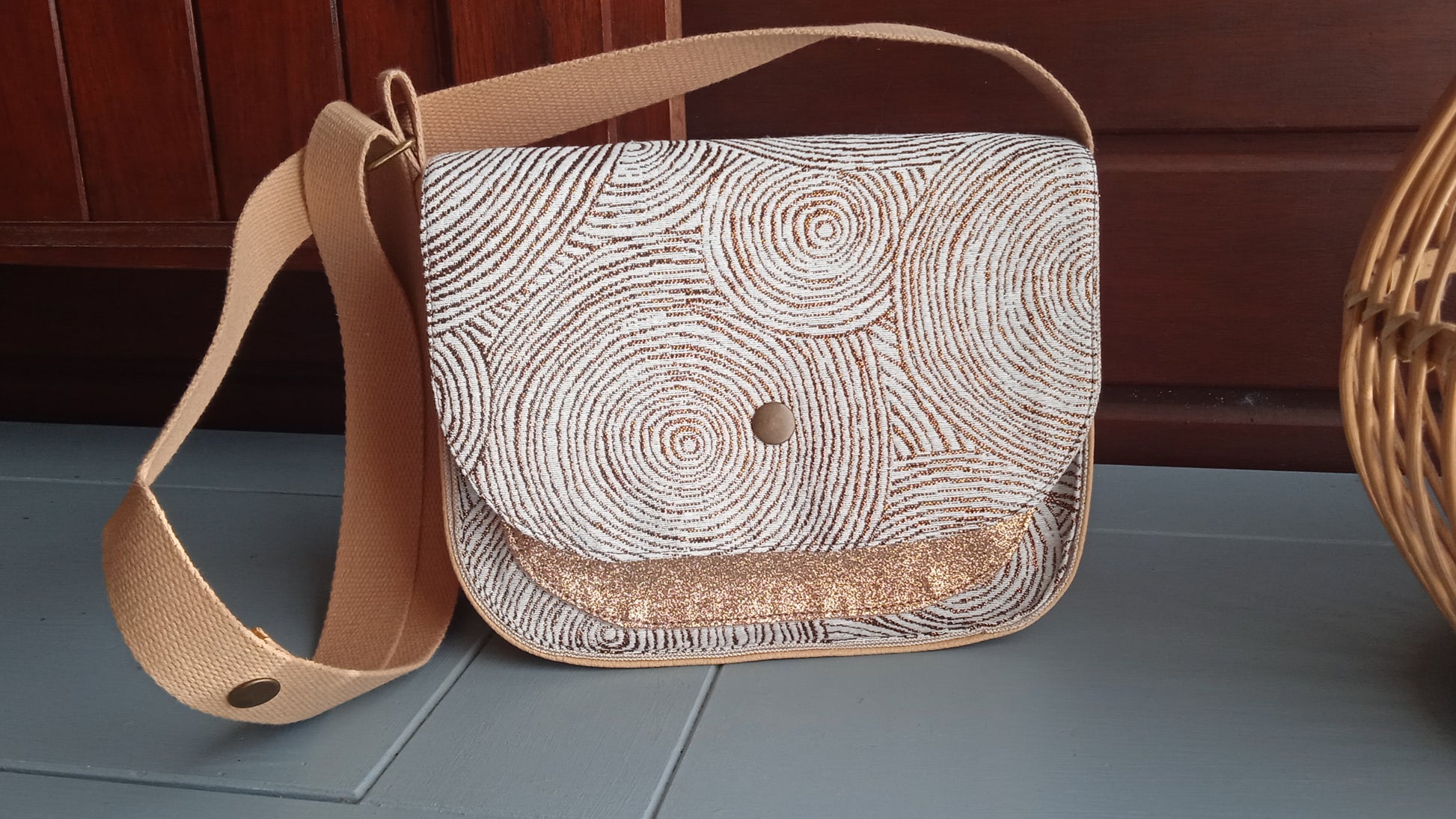 Sac Besace écru – My Little Fingers by Laëtitia