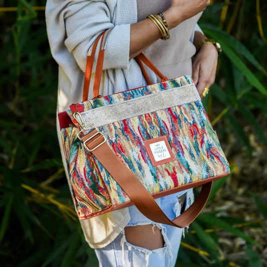 Sac Working Girl multicolore revisité