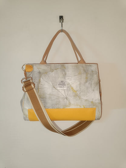 Sac Working Girl gris/jaune