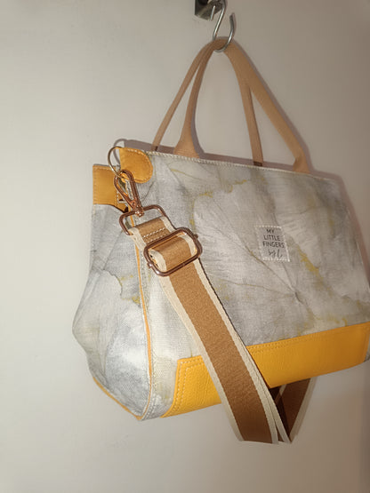 Sac Working Girl gris/jaune