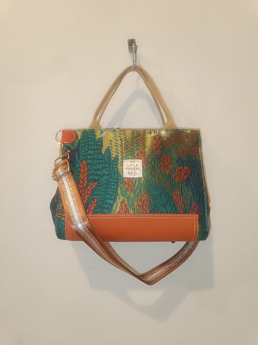 Sac Working Girl vert/terracotta