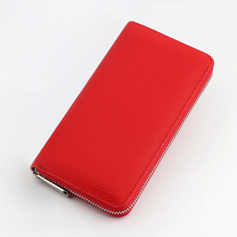 Portefeuille Compagnon Cuir véritable Rouge