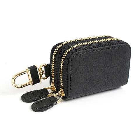 Etuis Clés de voiture/Maison Noir en Cuir véritable