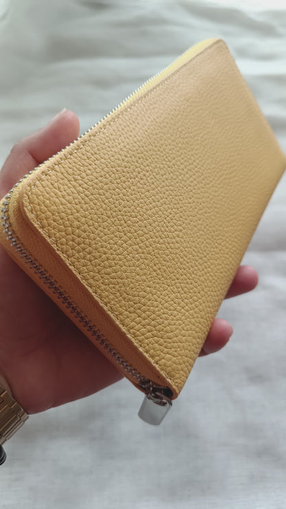 Portefeuille Compagnon Cuir véritable Jaune
