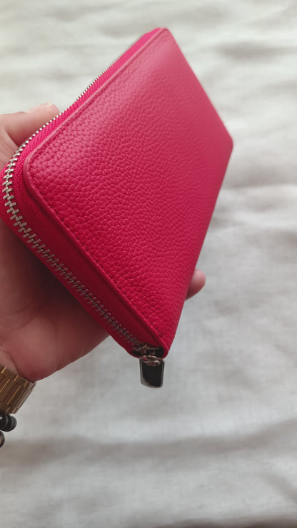 Portefeuille Compagnon Cuir véritable Rouge
